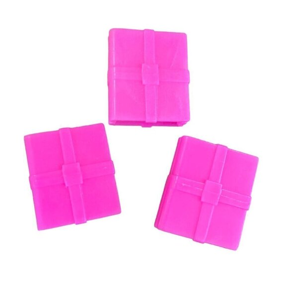 Mattel Barbie Doll Accessories PINK STACKED SCHOOL BOOKS Diorama Toy Dolls (3) - Picture 1 of 4